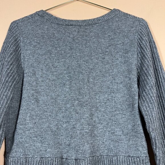 Lane Bryant Plus Fall Gray Ribbed Sweater 14/16 - Picture 6 of 8